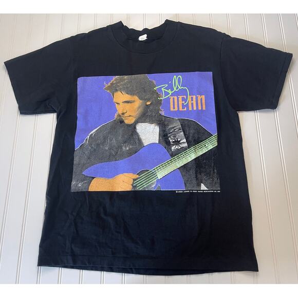 Vintage 90s Billy Dean Concert Tee Band Country Music Size Mens Large - Picture 1 of 8
